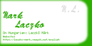 mark laczko business card